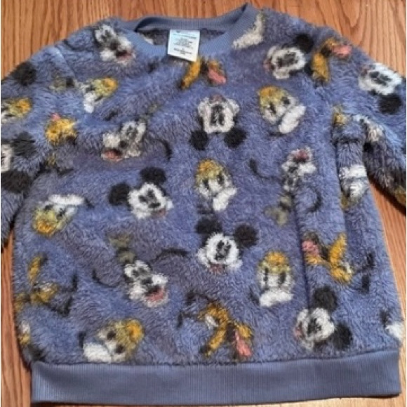 Disney Mickey Mouse Unisex Boy or Girls 5T Faux Sherpa Sweatshirt - Picture 1 of 7